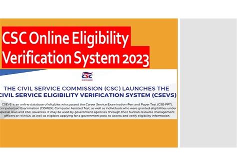 verification of civil service eligibility|Verification of CS eligibility now available online .